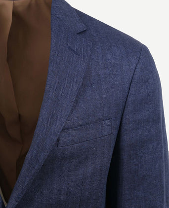 Suitable blazer linnen royal blauw | Slim-fit