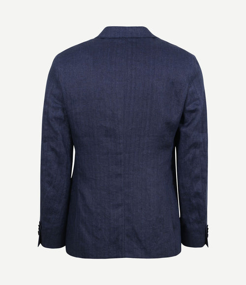 Blazer linnen royal blauw
