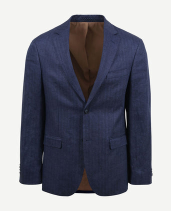 Suitable blazer linnen royal blauw | Slim-fit