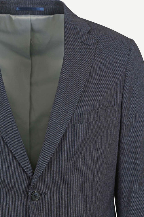 Blazer linnen streep donkerblauw
