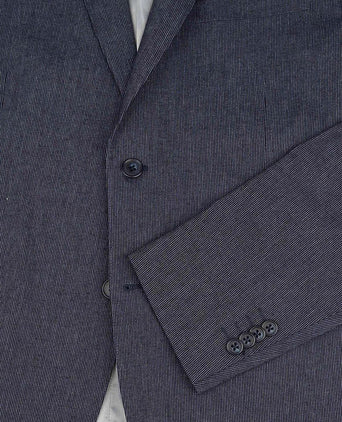 Suitable blazer linnen streep donkerblauw | Slim-fit