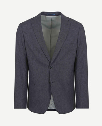 Blazer linnen streep donkerblauw