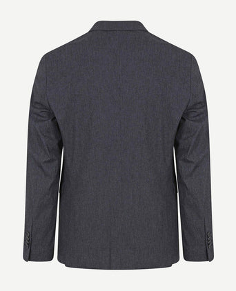 Suitable blazer linnen streep donkerblauw | Slim-fit