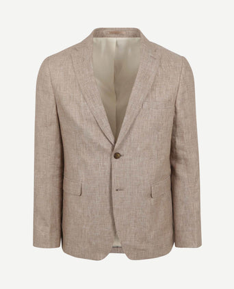 Blazer pepita linnen beige