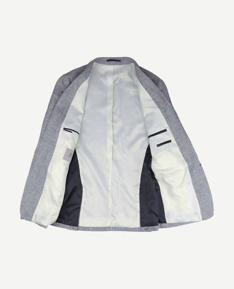 Blazer pepita linnen blauw