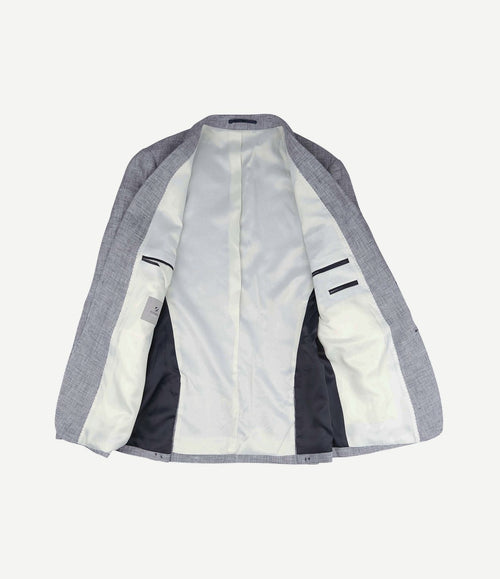 Blazer pepita linnen blauw