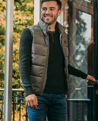 Suitable bodywarmer mountain donkergroen | Slim-fit