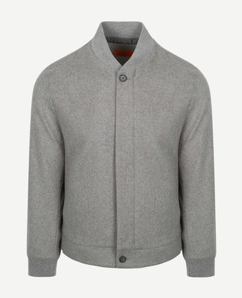 Suitable bomberjas flanel grijs | Regular-fit