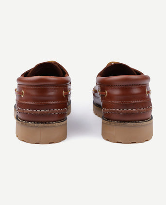 Bootschoenen leer bruin