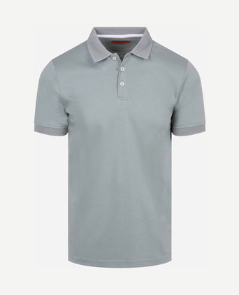 Boris liquid poloshirt cement groen