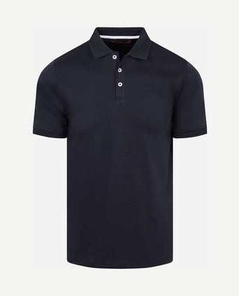 Boris liquid poloshirt donkerblauw