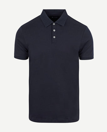 Suitable boris poloshirt donkerblauw | Slim-fit