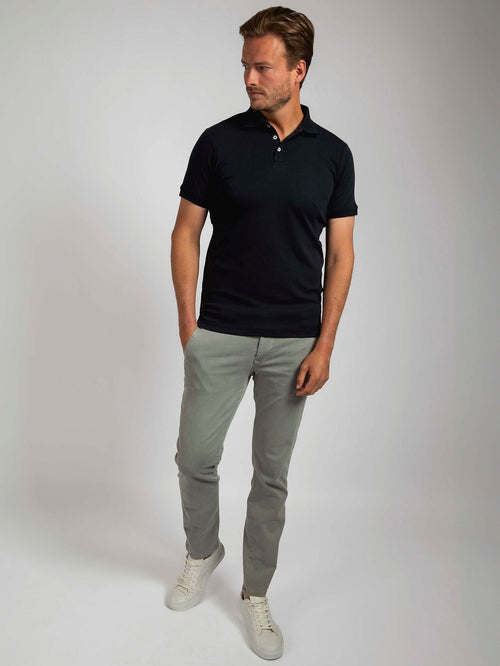 Suitable boris poloshirt donkerblauw | Slim-fit