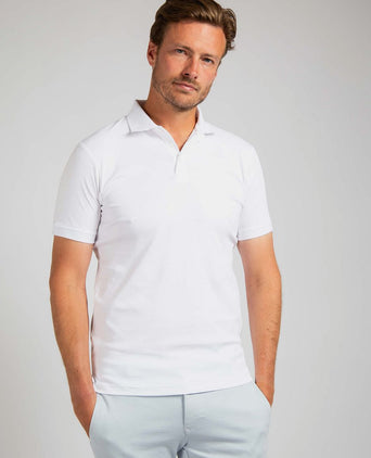 Suitable boris poloshirt wit | Slim-fit
