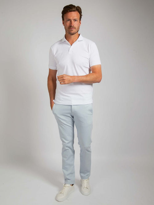 Suitable boris poloshirt wit | Slim-fit