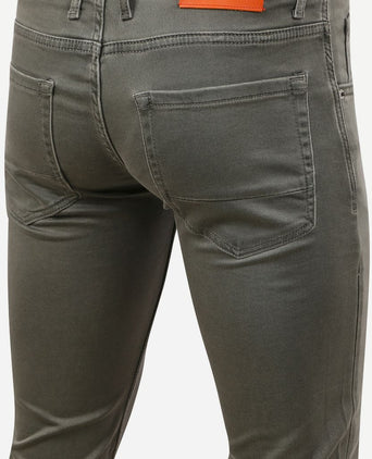 Kant jeans groen
