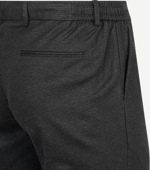 Chino das pied de poule antraciet
