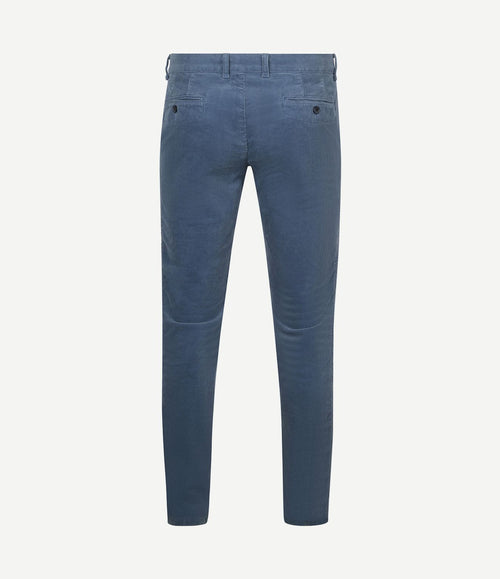 Chino Plato corduroy blauw