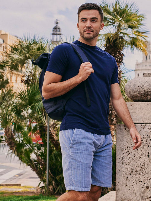 Detroit cord short blauw