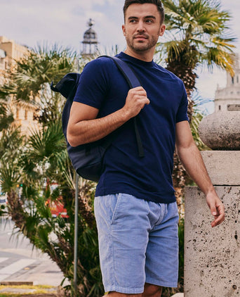 Detroit cord short blauw