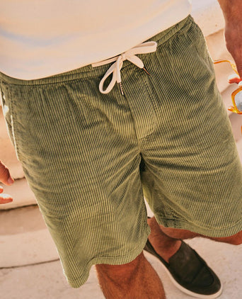 Detroit cord short groen