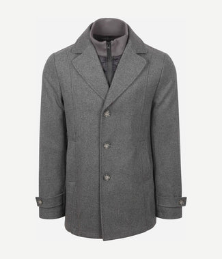 Steppin' Out caban coat wol grijs | Slim-fit Steppin' Out caban coat wol grijs | Slim-fit