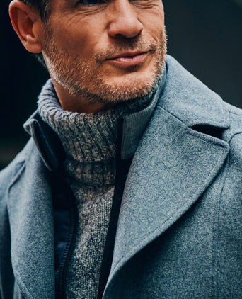 Steppin' Out caban coat wol grijs | Slim-fit