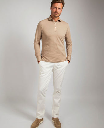 Suitable camicia poloshirt beige | Slim-fit