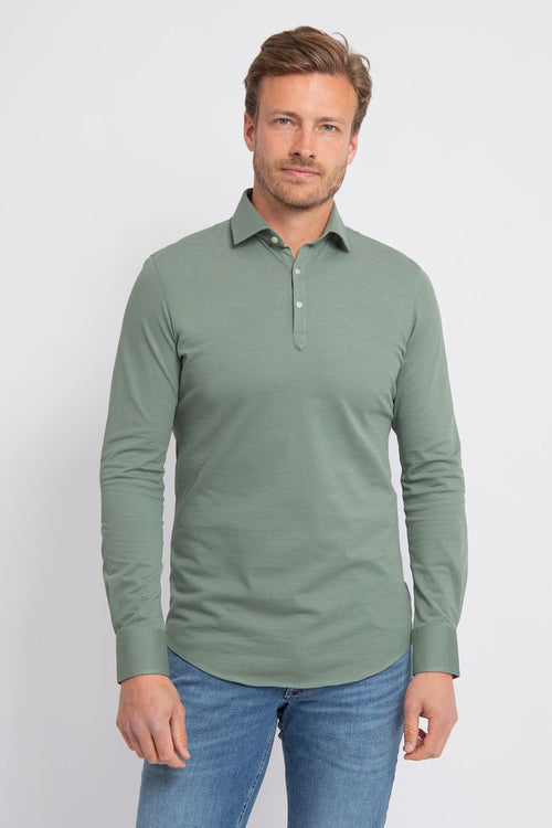 Suitable camicia poloshirt groen | Slim-fit