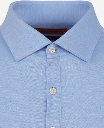 Suitable camicia poloshirt lichtblauw | Slim-fit