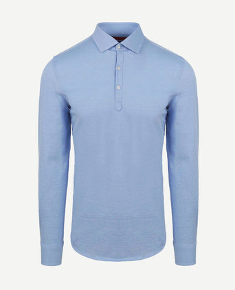 Suitable camicia poloshirt lichtblauw | Slim-fit