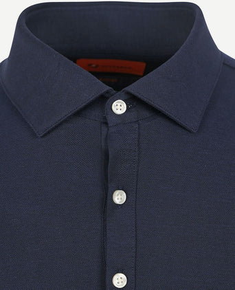 Suitable camicia poloshirt donkerblauw | Slim-fit