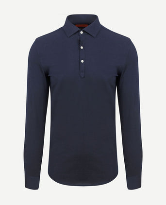 Suitable camicia poloshirt donkerblauw | Slim-fit