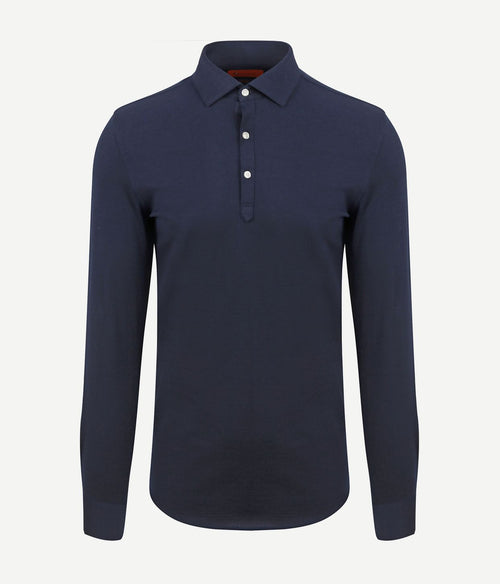 Suitable camicia poloshirt donkerblauw | Slim-fit
