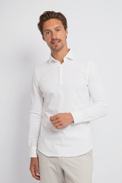 Suitable camicia poloshirt wit | Slim-fit