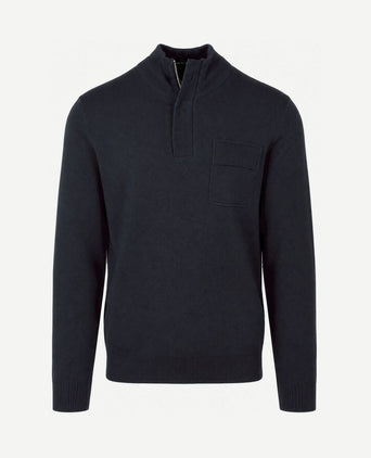 Canes pullover mocker donkerblauw