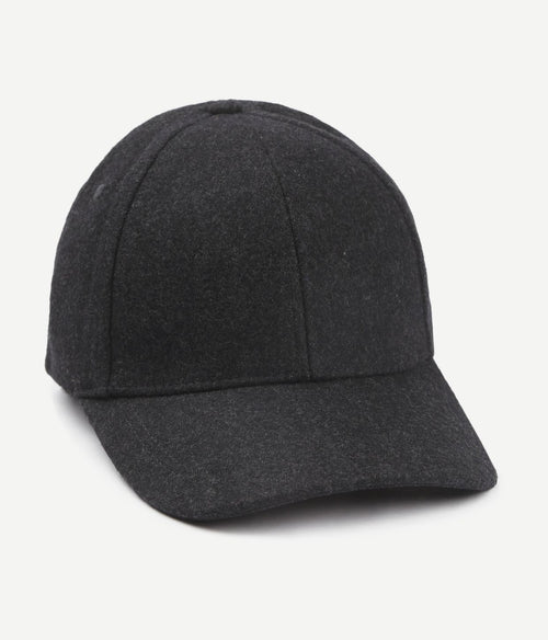 Cap wool blend antraciet