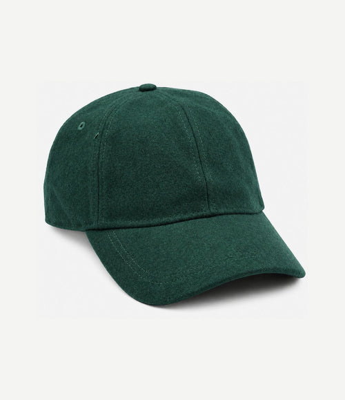 Cap wool blend groen