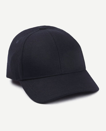 Cap wool blend donkerblauw
