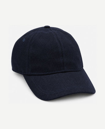 Cap wool blend donkerblauw