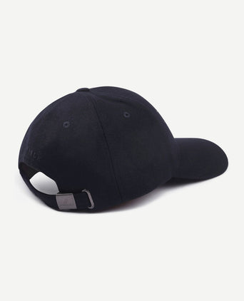 Cap wool blend donkerblauw