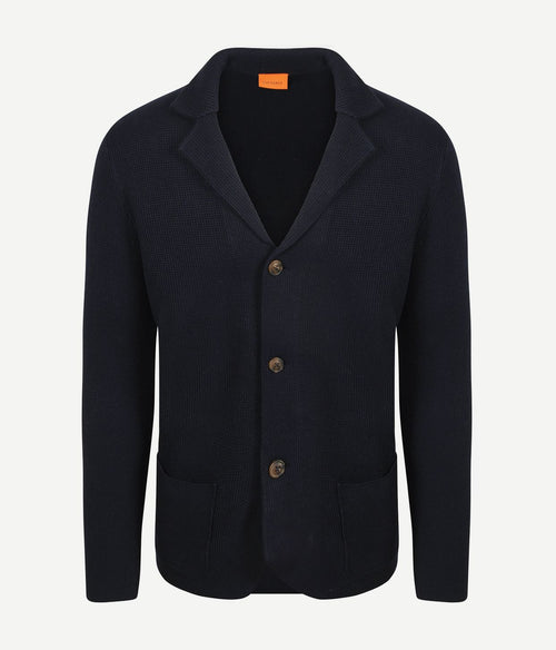 Cardigan button aaron donkerblauw