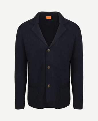 Cardigan button aaron donkerblauw