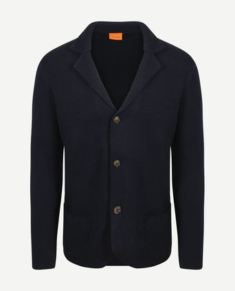 Cardigan button aaron donkerblauw