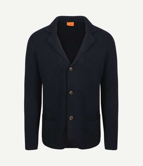 Cardigan button aaron donkerblauw