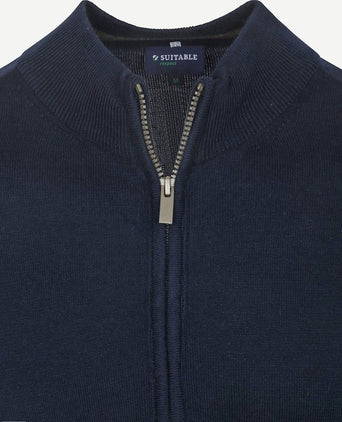Suitable cardigan cadir donkerblauw | Slim-fit