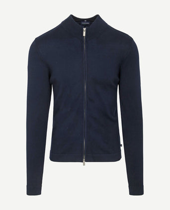 Suitable cardigan cadir donkerblauw | Slim-fit