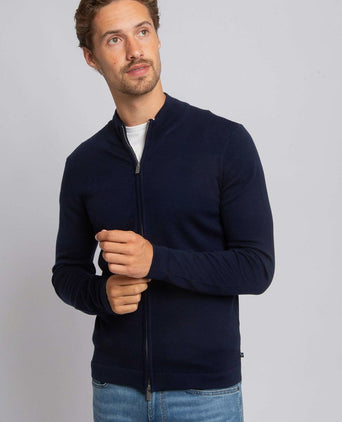 Suitable cardigan cadir donkerblauw | Slim-fit
