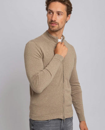 Suitable cardigan cadir sand | Slim-fit