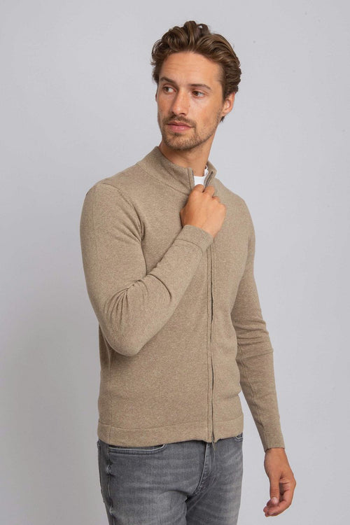 Suitable cardigan cadir sand | Slim-fit